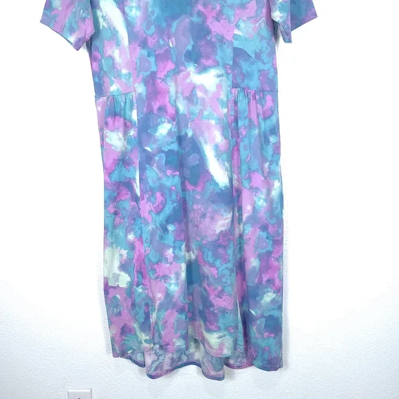 LOGO By Lori Goldstein Tie Dye Jersey Midi Dress - Picture 5 of 10